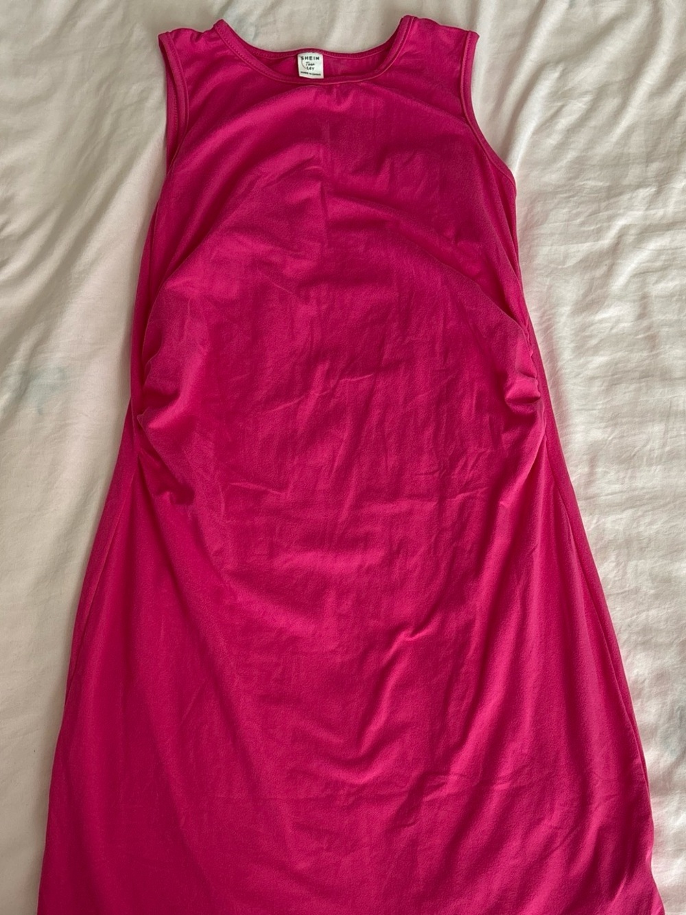 Bright Fuchsia Sleeveless Tank Dress